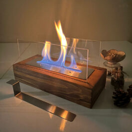 Bioethanol fireplace, wood